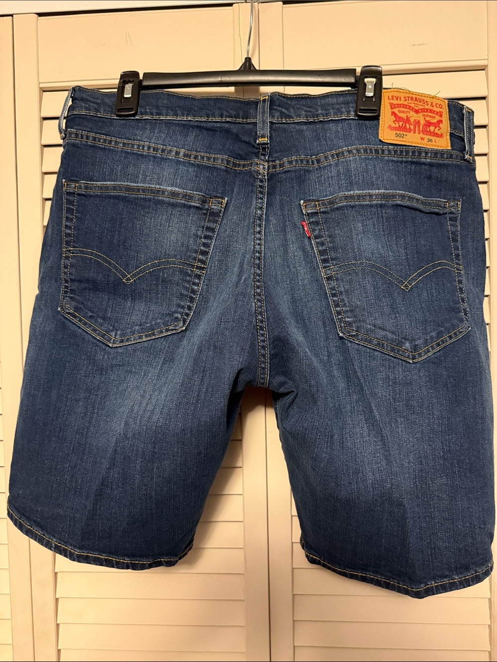 Levi's 502 Men's Dark Blue Denim Jean Shorts